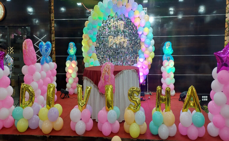 Kids birthday stage decoration